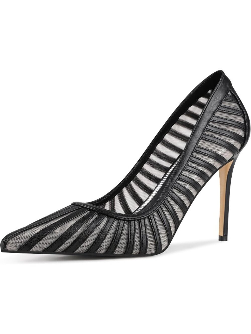 Women's Black Comfortable Pointed Closed Toe High Stiletto Dress Heels Pumps